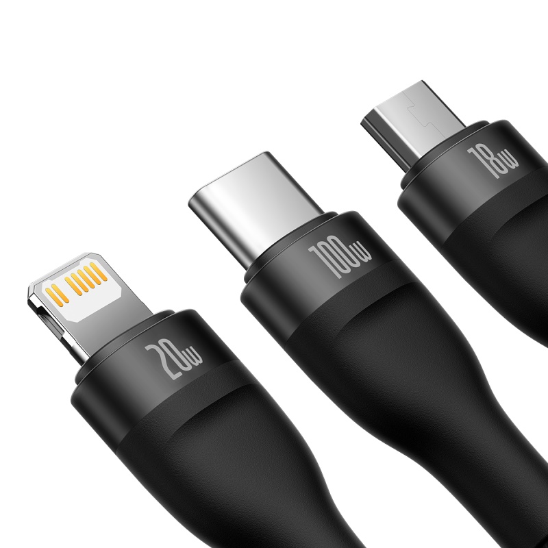 BASEUS Ultra-Fast 3 in 1 Fast Charging Cable USB 